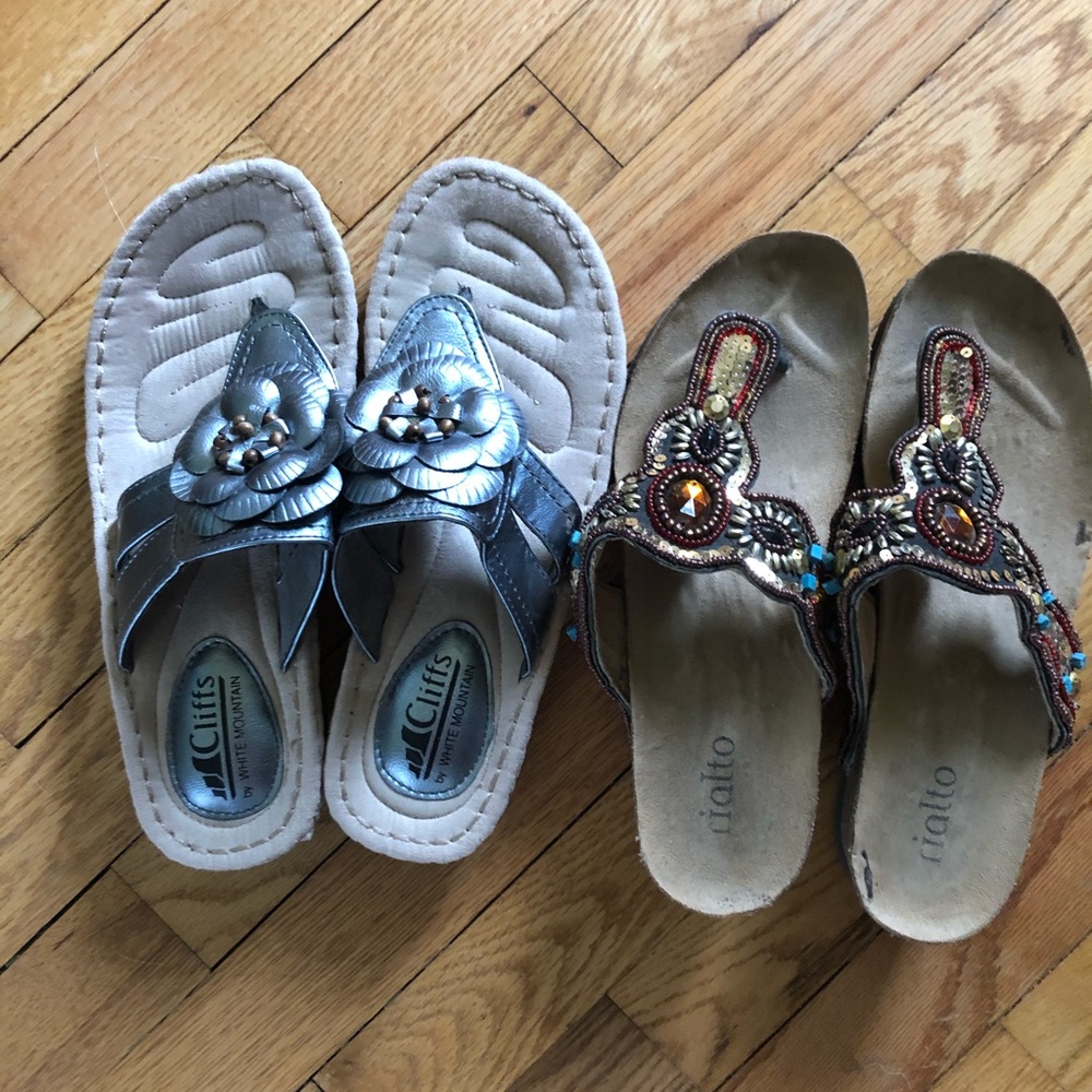 Two pair of women’s sandals size 8